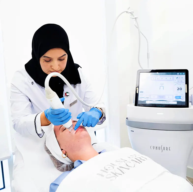 Potenza RF microneedling treatment in Abu Dhabi for skin rejuvenation and acne scars